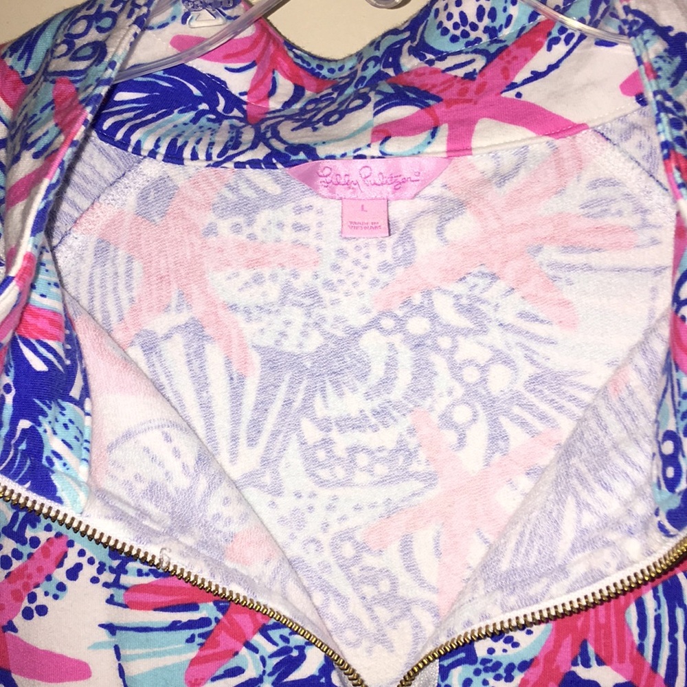 Lilly Pulitzer She She Shells Skipper Popover Sz L - Picture 4 of 4